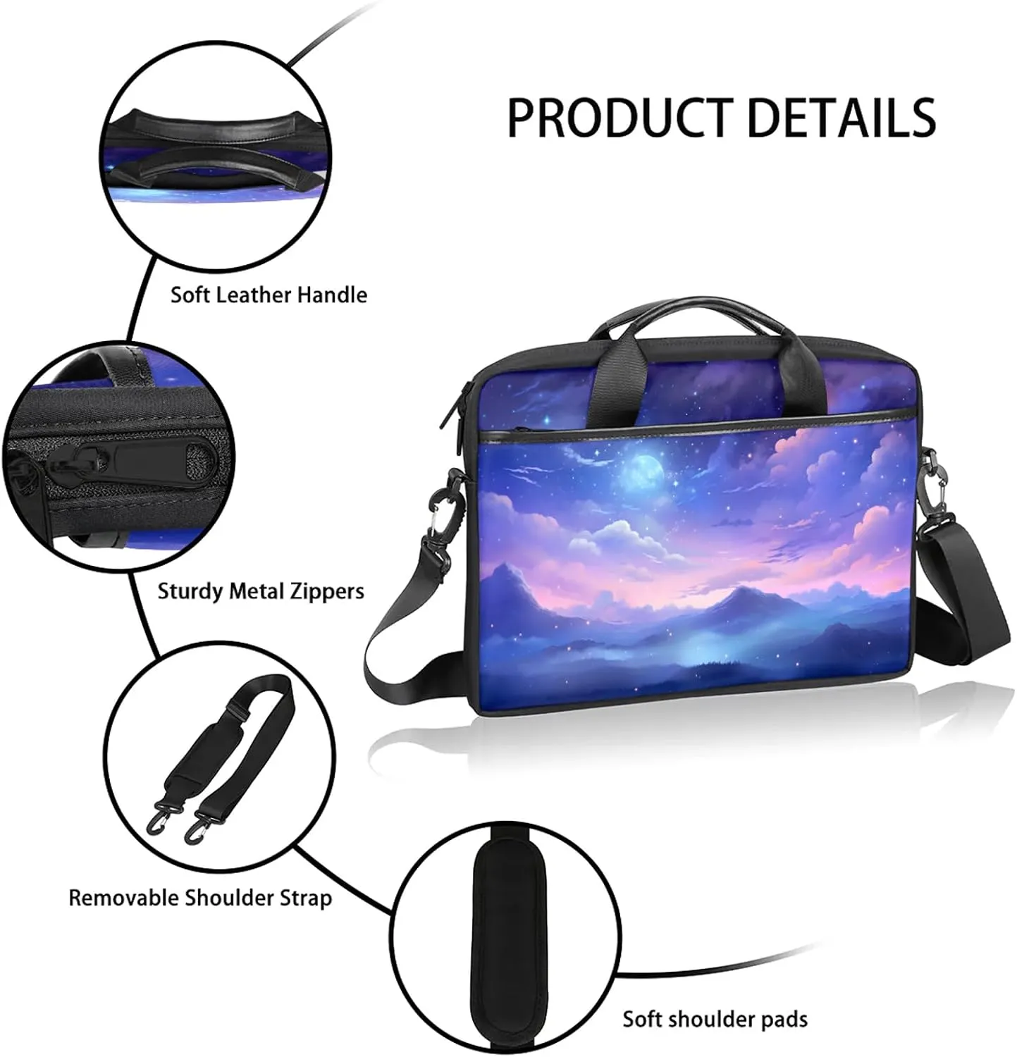 13-15 Inch Abstract Striped Handy Laptop Bag Colorful Striped Shoulder Laptop Bag For Work, School, Travel And More