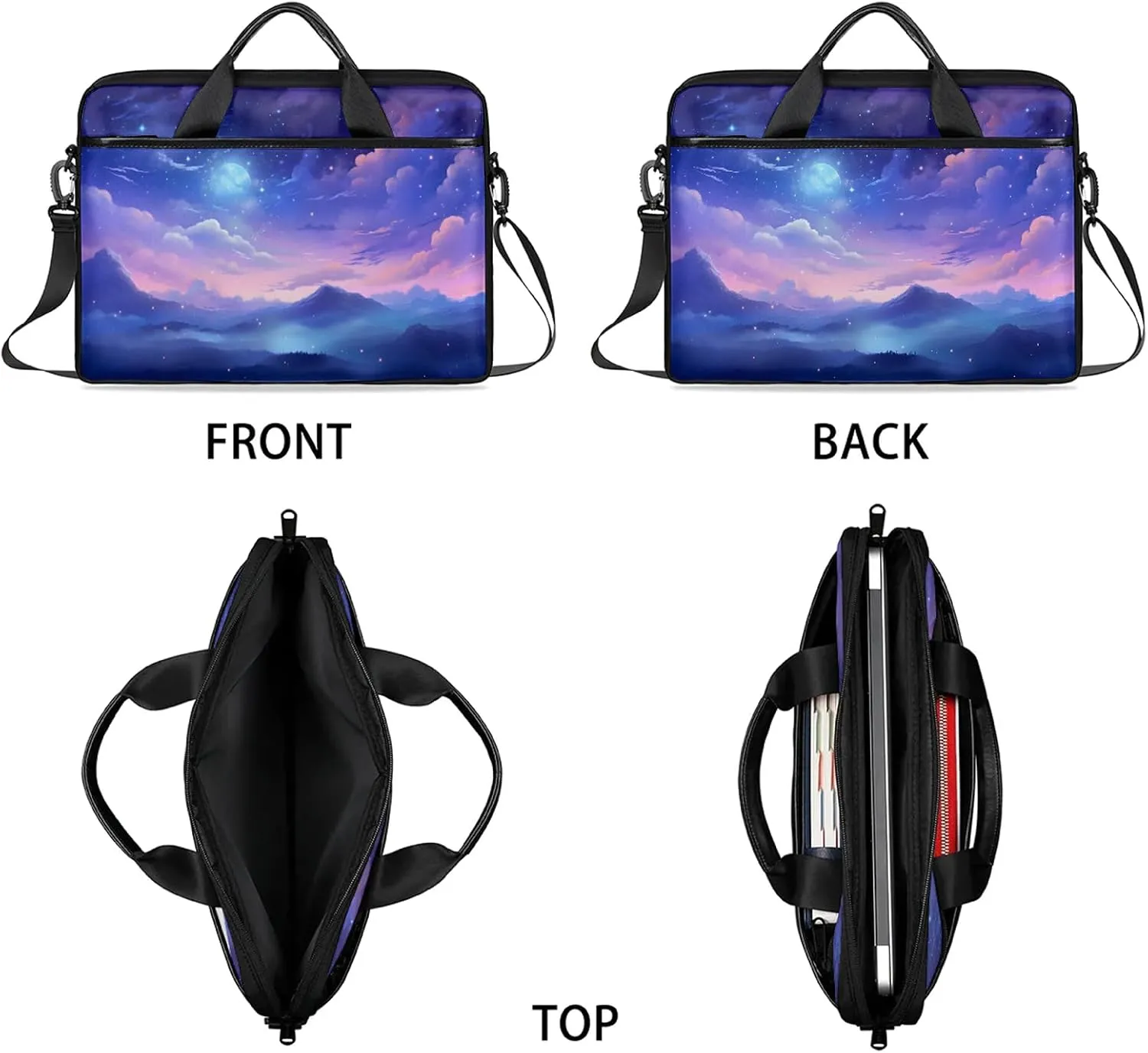 13-15 Inch Abstract Striped Handy Laptop Bag Colorful Striped Shoulder Laptop Bag For Work, School, Travel And More