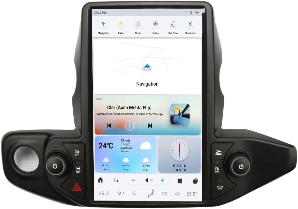 13.6 Inch Qualcomm Android 13 Car Radio for Jeep Wrangler JL Gladiator 2018 2019 2020 2021 Stereo Upgrade Tesla Style Head Unit Multimedia IPS Touch Screen Android Auto Player GPS Navigation