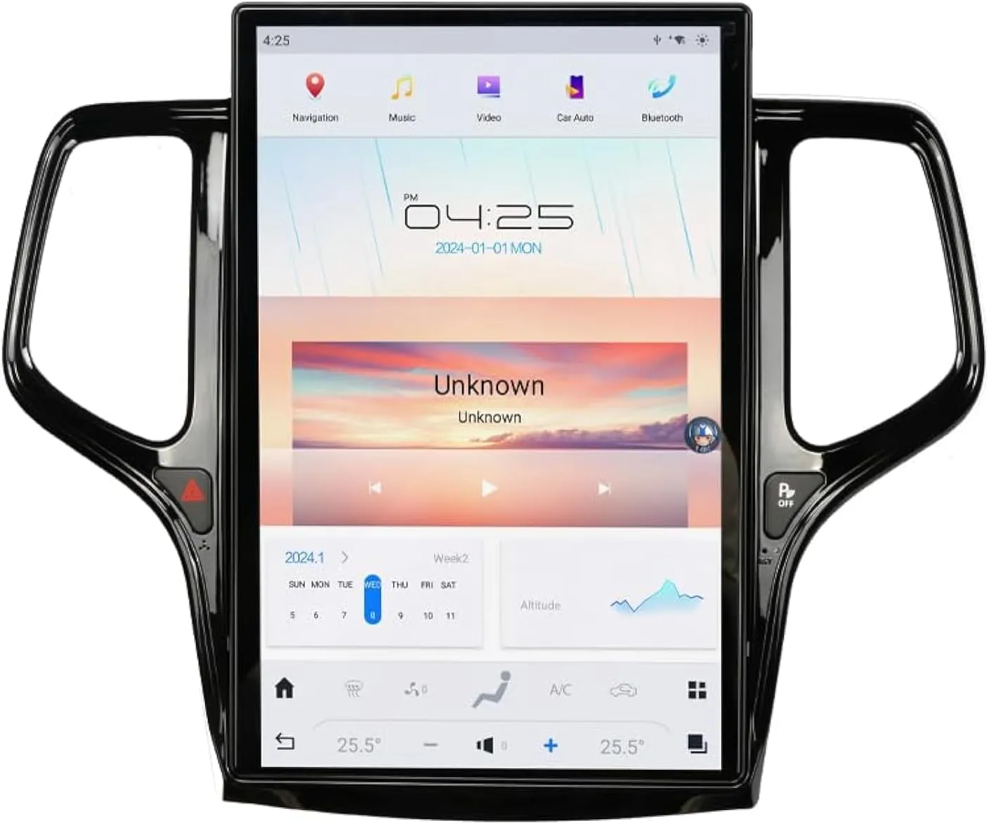 14.4 Inch Qualcomm Android 11 Car Radio for Jeep Grand Cherokee 2014-2020 Stereo Upgrade Tesla Style IPS Touch Screen Android Auto GPS Navigation Head Unit Multimedia Player