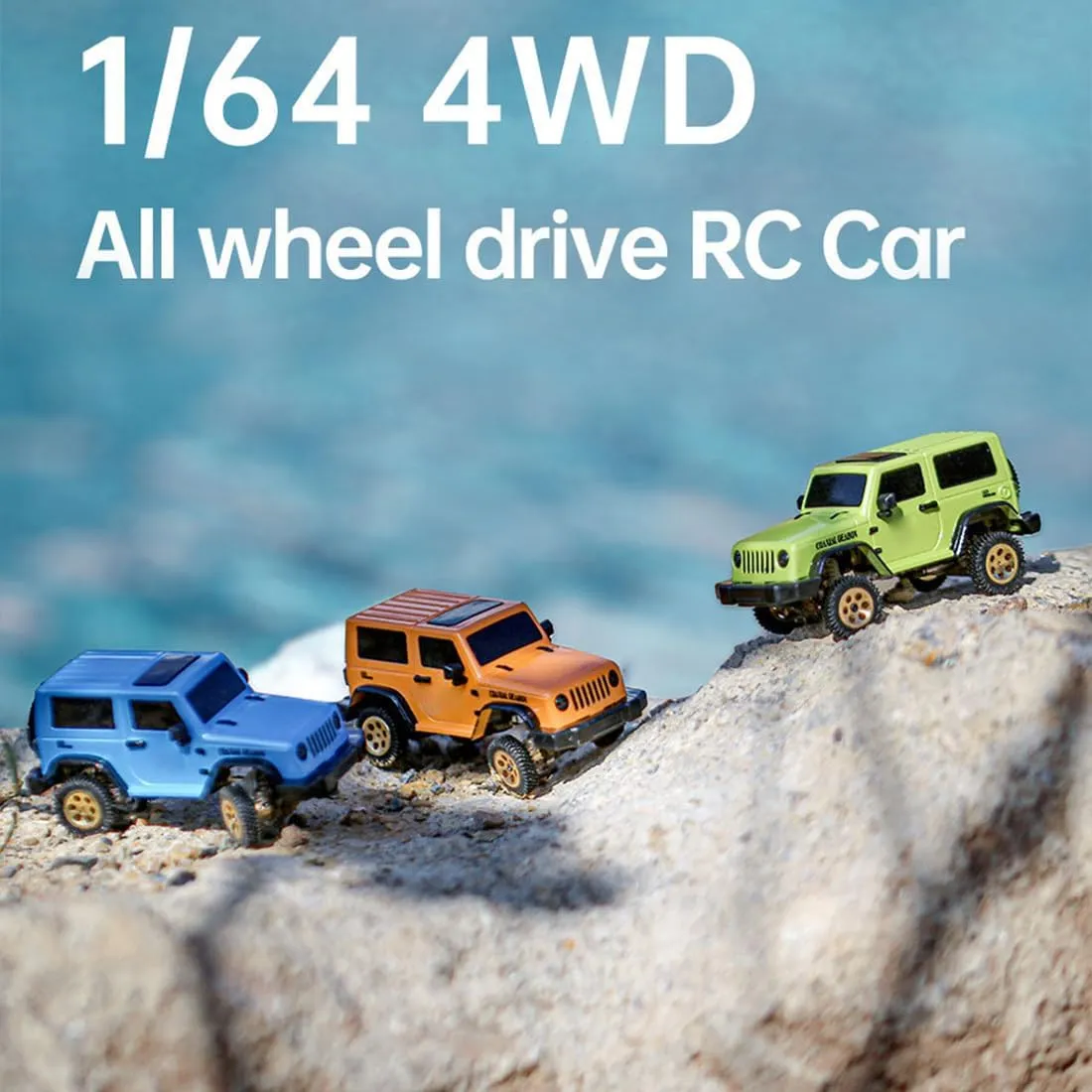 1/64 Rc Car, 2.4G Full Proportional RC Mini Drift Car with FPV Camera, Romote Control Off-Road Climbing Car, 4WD Electric Racing Vehicle Model with LED Gift for Adult (FPV/White)