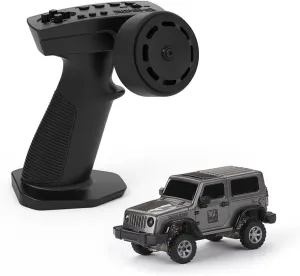 1/64 Rc Car, 2.4G Full Proportional RC Mini Drift Car with FPV Camera, Romote Control Off-Road Climbing Car, 4WD Electric Racing Vehicle Model with LED Gift for Adult (RTR/Grey)