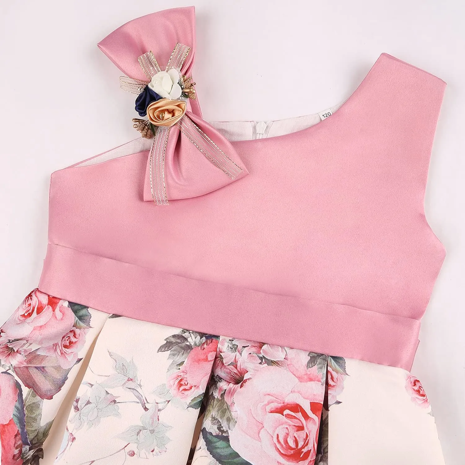 2-9T Flower Girls Floral Dresses Toddler Pageant Striped Dress