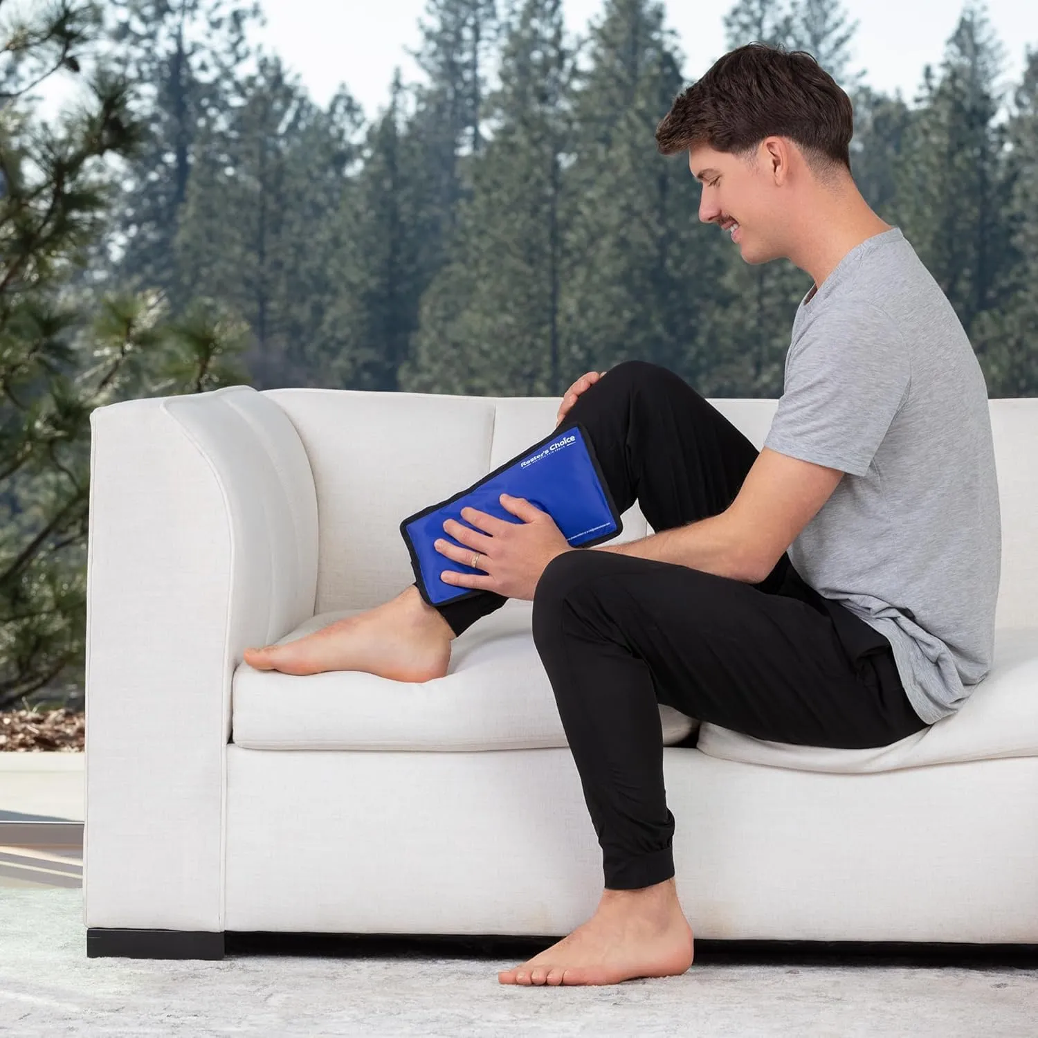 2 Pack Gel Soft Flexible Ice Packs for Injuries Reusable - (Medium: 7” x 12”) for Face, Shoulder, Hip, Leg, Arm, Ankle & Foot Injury