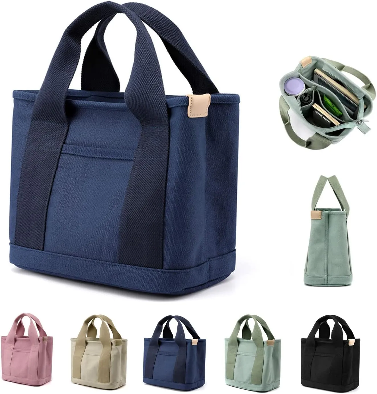 2023 New Women Large Capacity Multi-pocket Handbag, Multi-compartment Canvas Crossbody Shoulder Tote Bag For Travel Work.