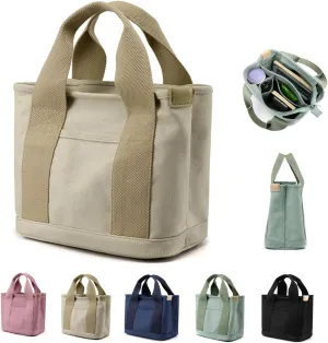 2023 New Women Large Capacity Multi-pocket Handbag, Multi-compartment Canvas Crossbody Shoulder Tote Bag For Travel Work.