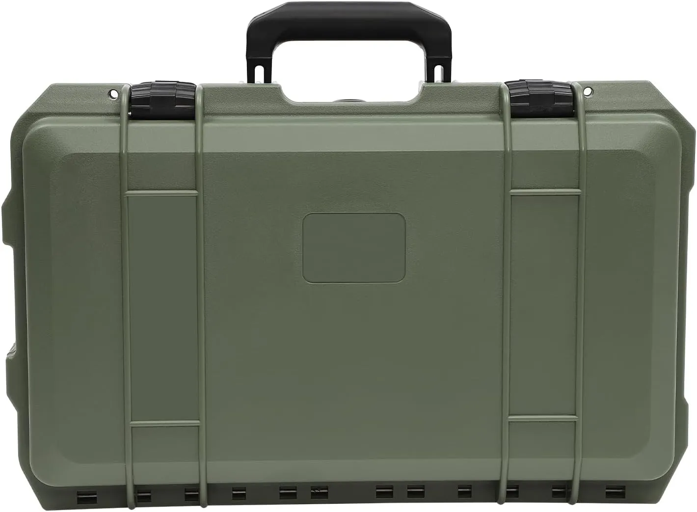 22" Protective Camera Case Waterproof Shockproof with Wheels, IP67 Rolling Hard Case w/Customizable Foam for DSLR Equipment Tools Travel, Green