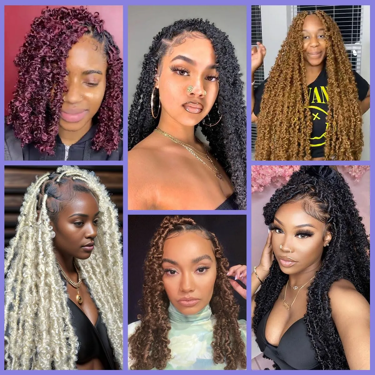 24 inch 6 Packs Distressed Butterfly Locs Crochet Hair, Soft Big Butterfly Distressed Locs Crochet Hair Synthetic Fluffy Soft Locs Crochet Braids Hair Extensions (27#)