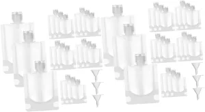 2sets 18 Pcs Travel Squeeze Pouches with Funnels for Lotion Shampoo and Conditioner Lightweight Airtight Pet Containers for Travel Compact Makeup Bag Storage 18pcs*2