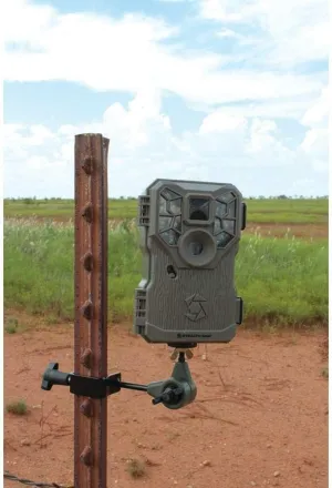 3 Pack HME Products T-Post Trail Camera Holder – 3 T-Post Mount Game Camera, Trail Camera Stand, Trail Camera Accessories with Included LED Keychain Light