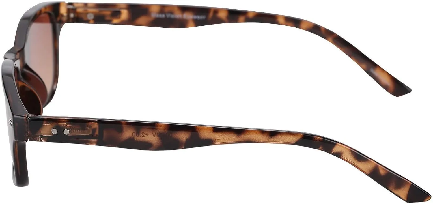 3 Pair of Full Reading Sunglasses (Non Bifocal) for Men and Women - Outdoor Sun Readers