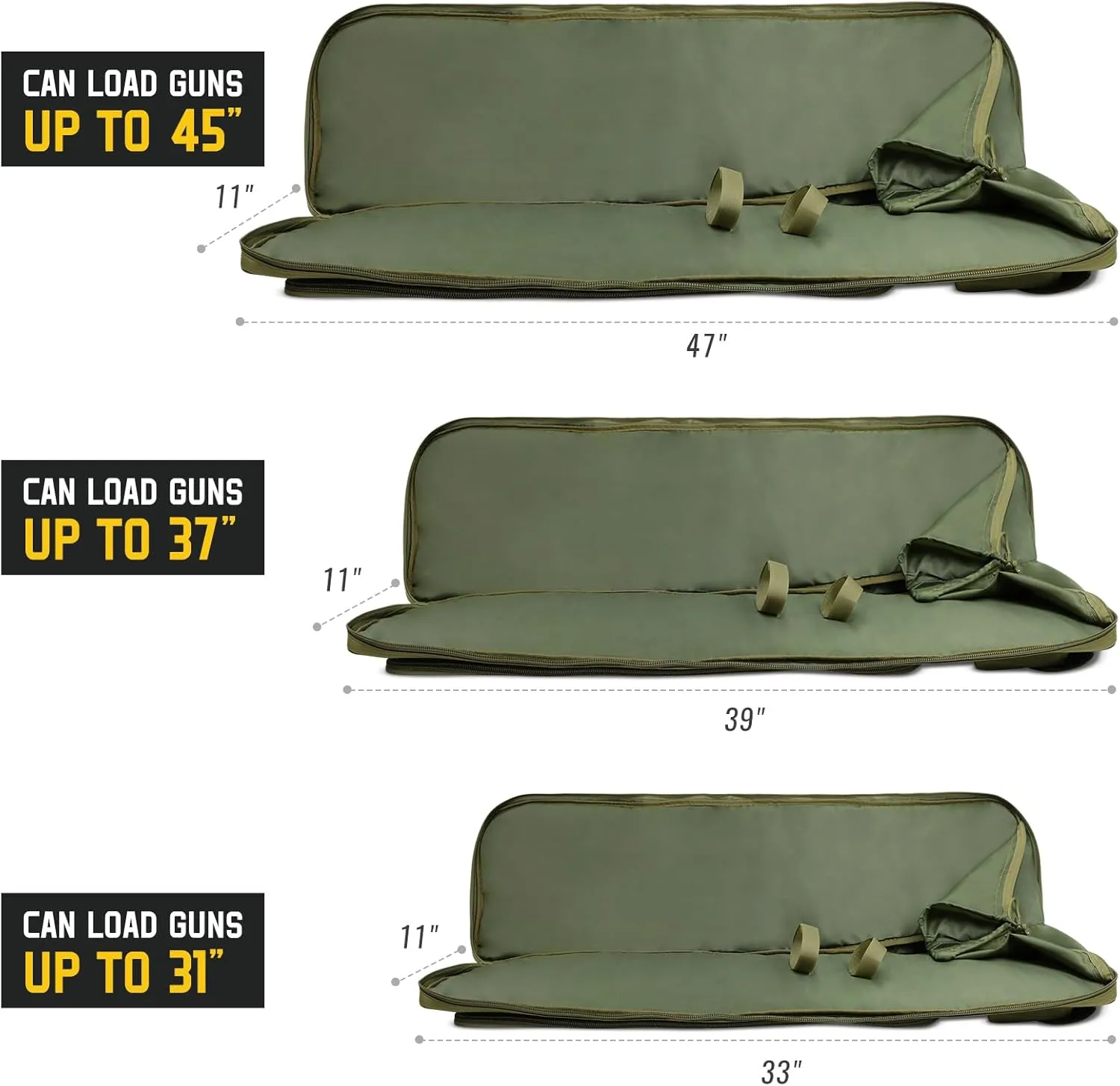 33” / 39”/ 47” Rifle Case Soft Bag Gun Case for Rifles and Shotguns, Tactical Shooting Bag for Long Gun Pistol Transportation, Rifle Carrying Case for Shooting Range Activity, Hunting