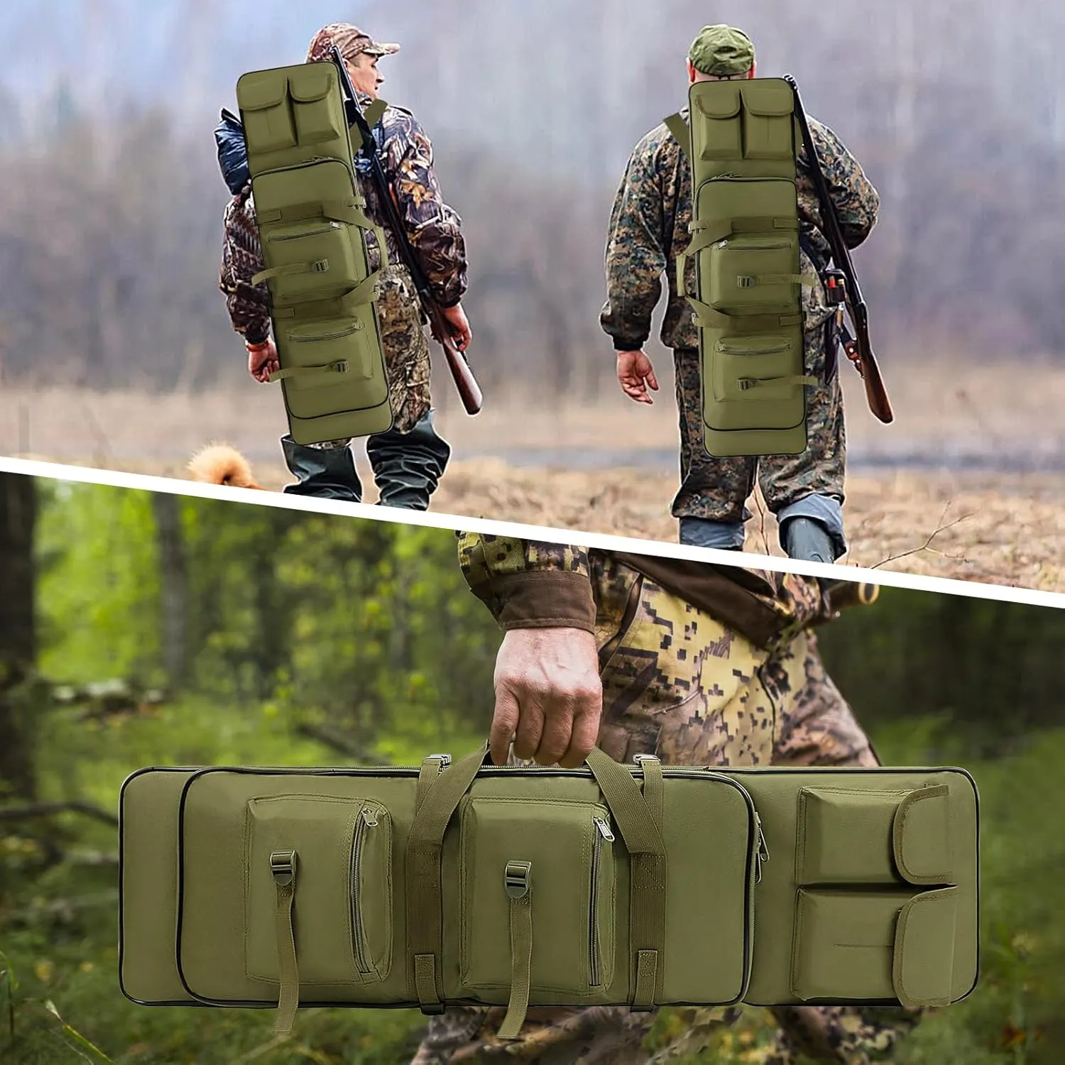33” / 39”/ 47” Rifle Case Soft Bag Gun Case for Rifles and Shotguns, Tactical Shooting Bag for Long Gun Pistol Transportation, Rifle Carrying Case for Shooting Range Activity, Hunting