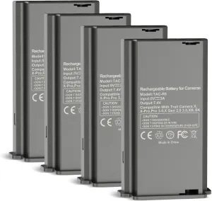 4 Pack Hunting Trail Camera Lithium Battery Pack, Rechargeable Battery Compatible with Reveal Hunting Camera X Gen 3.0, Pro 3.0, X, X Pro, X Gen 2.0, XB, SK