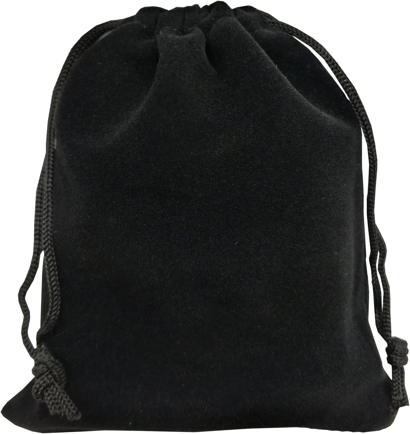 50pcs Velvet Drawstring Bags Jewelry Bags Pouches (Black, 5" X 7")