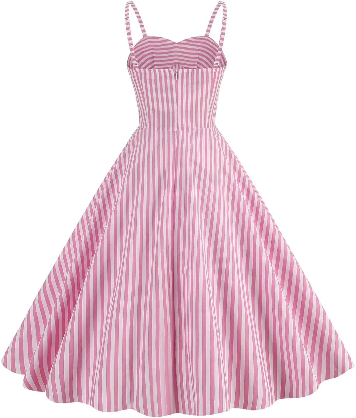 50s Pink Plaid Dresses for Women Vintage 1950s Pink Gingham Dress Spaghetti Straps Rockabilly Pinup Dresses Halloween Cosplay