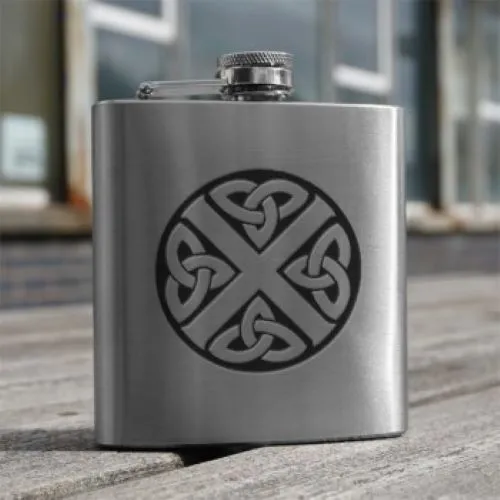 6oz Stainless Steel Hip Flasks in 8 Designs