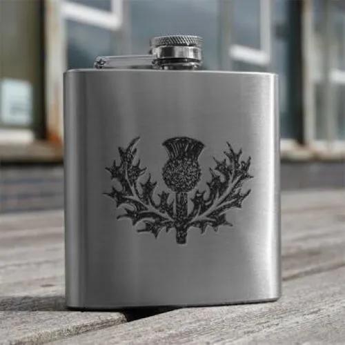 6oz Stainless Steel Hip Flasks in 8 Designs