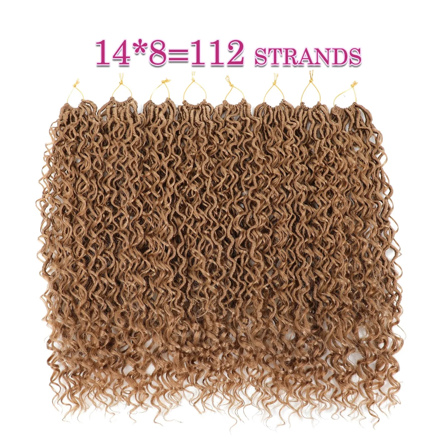 8 Packs Goddess Faux Locs Crochet Hair for Black Women, Long Goddess Locs Crochet Hair, Boho Style Locs, River Locs with Curly Ends (22Inch, 27#, 8Packs)