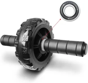 Ab Roller Wheel, Ab Workout Equipment for Difficult Abdominal & Core Strength Training, 880 lbs Weight Capacity No Noise Ab Wheel Exercise Equipment for Home Gym Core Workout, Ab Wheel Roll