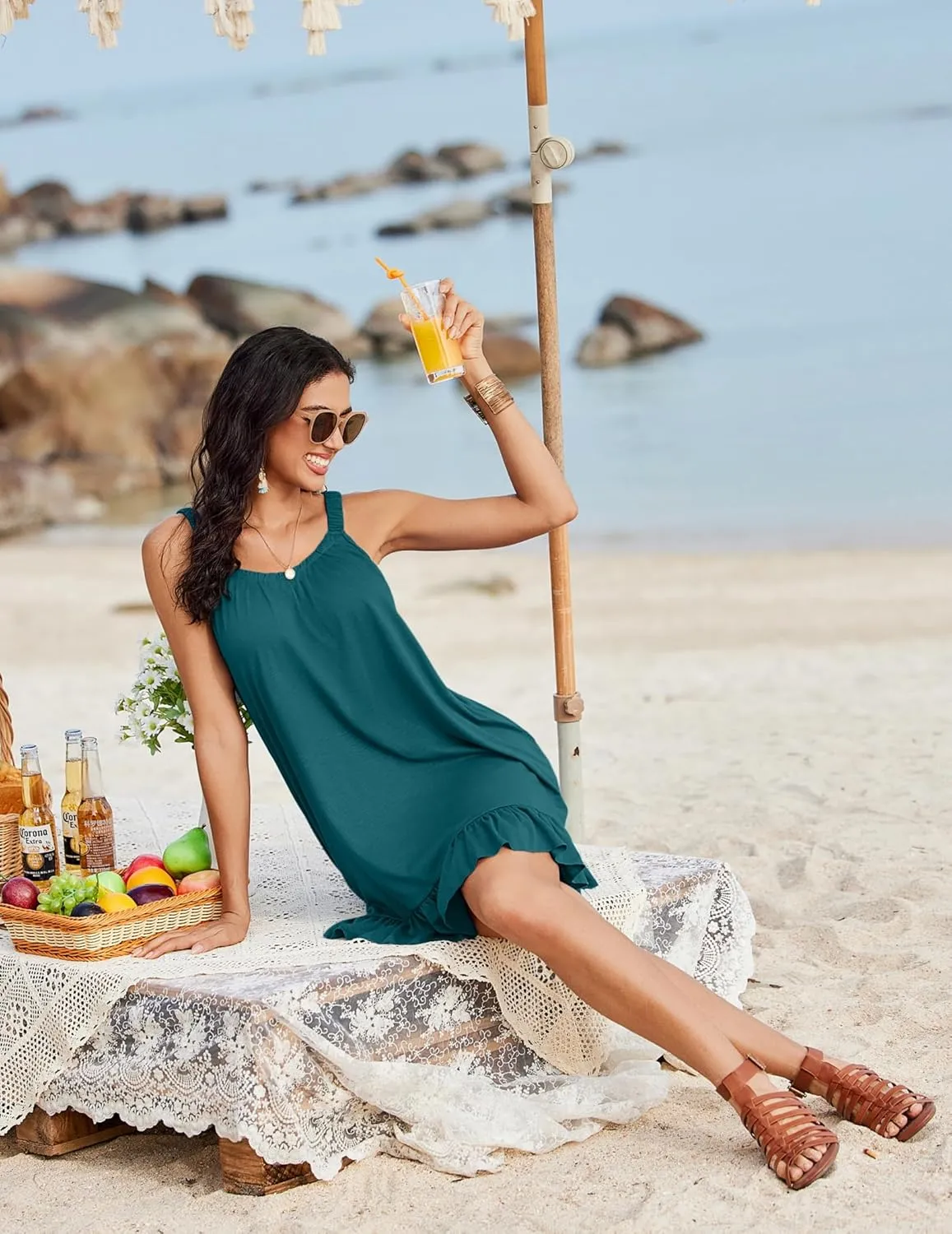 AI'MAGE Swimsuit Cover Ups for Women Tank Beach Dress Summer Sleeveless Bathing Suit Coverups S-XXL