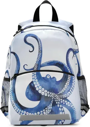 ALAZA Blue Marine Kraken Octopus Toddler Backpack for Boys Girls Preschool Bag