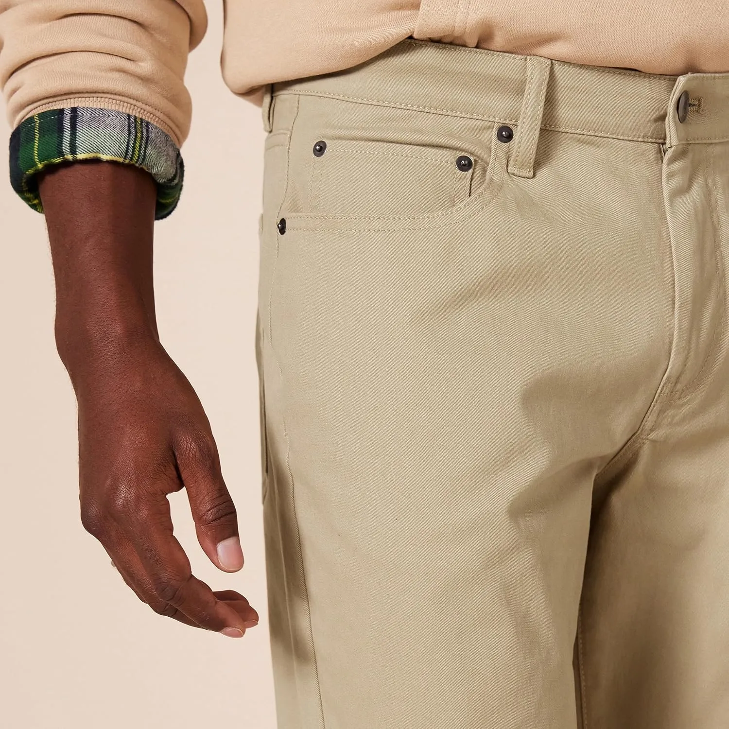 Amazon Essentials Men's Athletic-Fit Pants, 5-Pocket Stretch Twill Work, Big & Tall