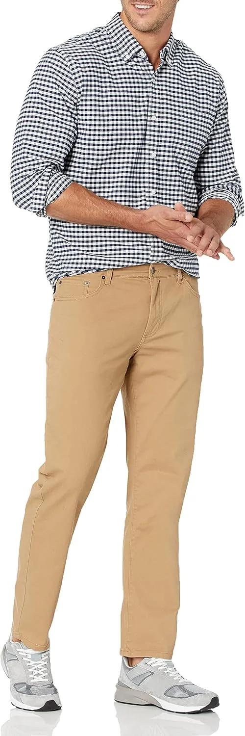 Amazon Essentials Men's Straight Fit 5-Pocket Stretch Twill Pants