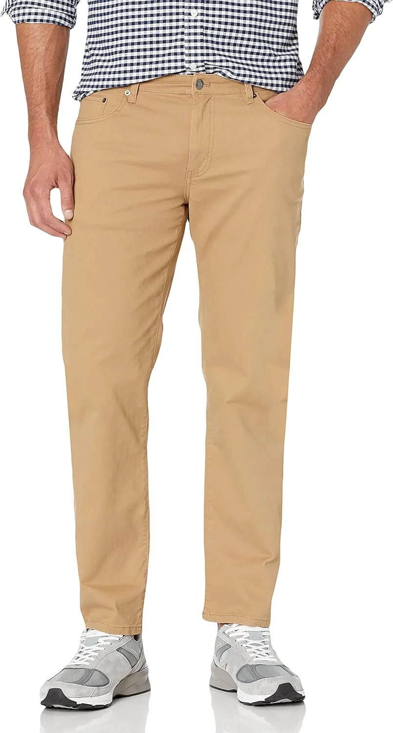 Amazon Essentials Men's Straight Fit 5-Pocket Stretch Twill Pants