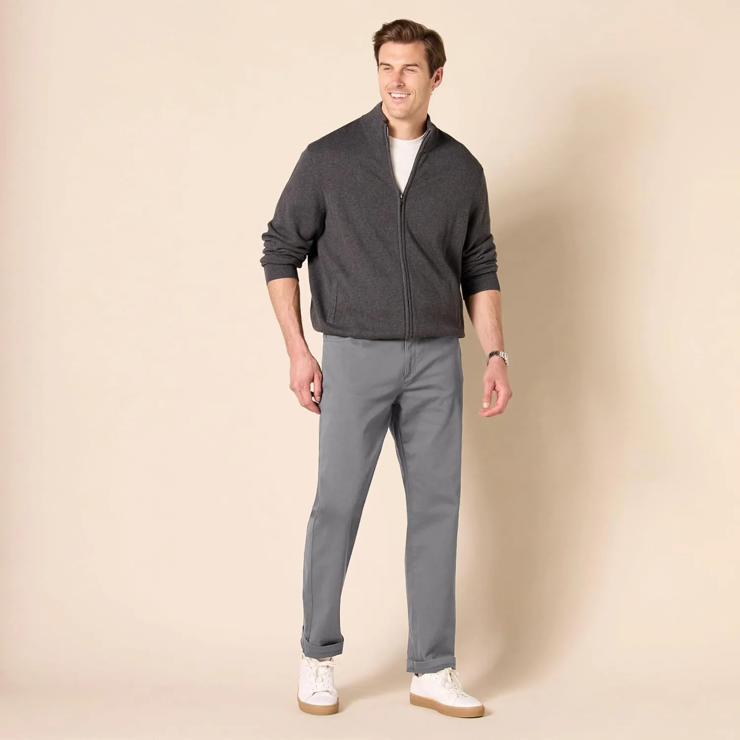 Amazon Essentials Men's Straight Fit 5-Pocket Stretch Twill Pants