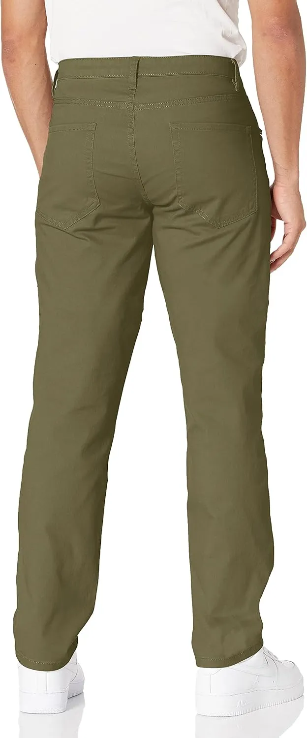 Amazon Essentials Men's Straight Fit 5-Pocket Stretch Twill Pants