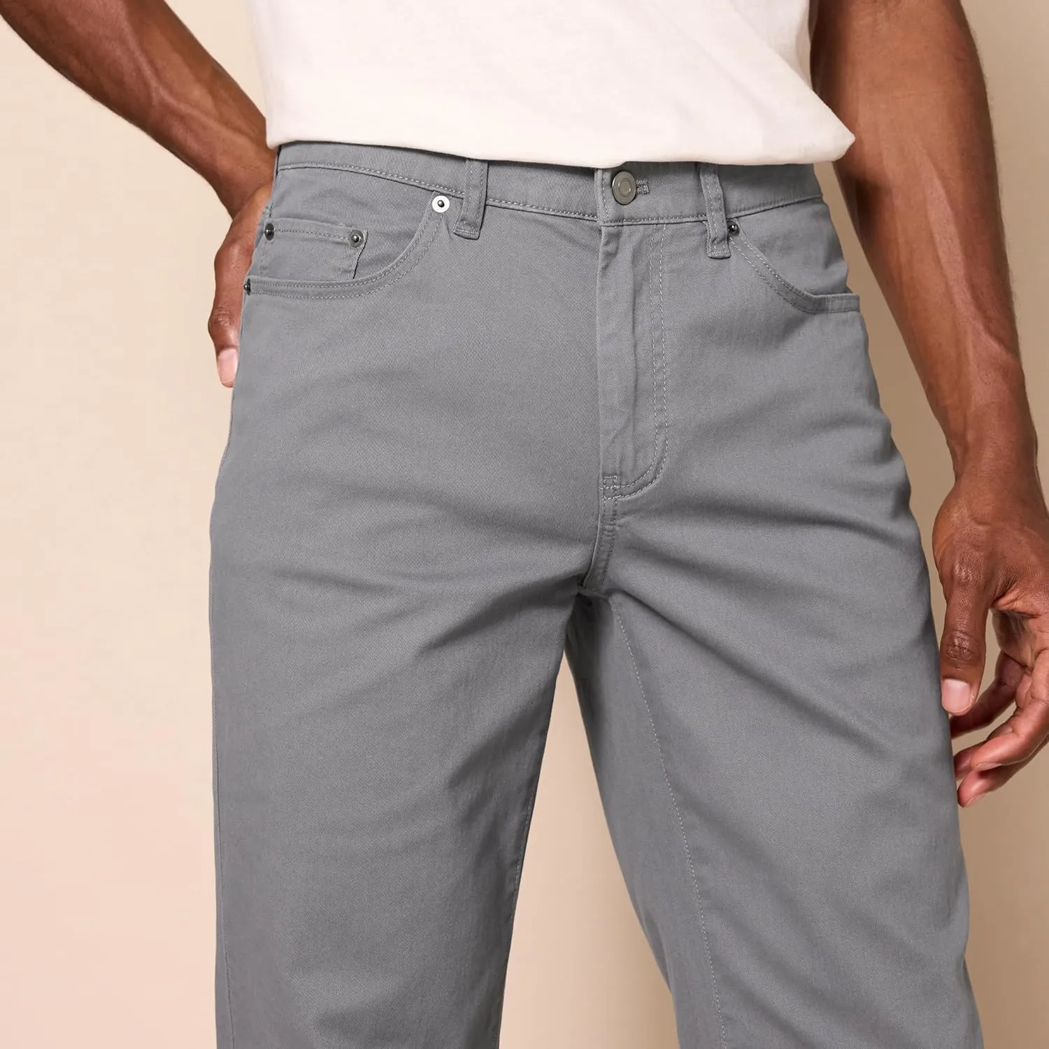Amazon Essentials Men's Straight Fit 5-Pocket Stretch Twill Pants