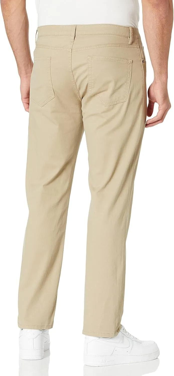 Amazon Essentials Men's Straight Fit 5-Pocket Stretch Twill Pants