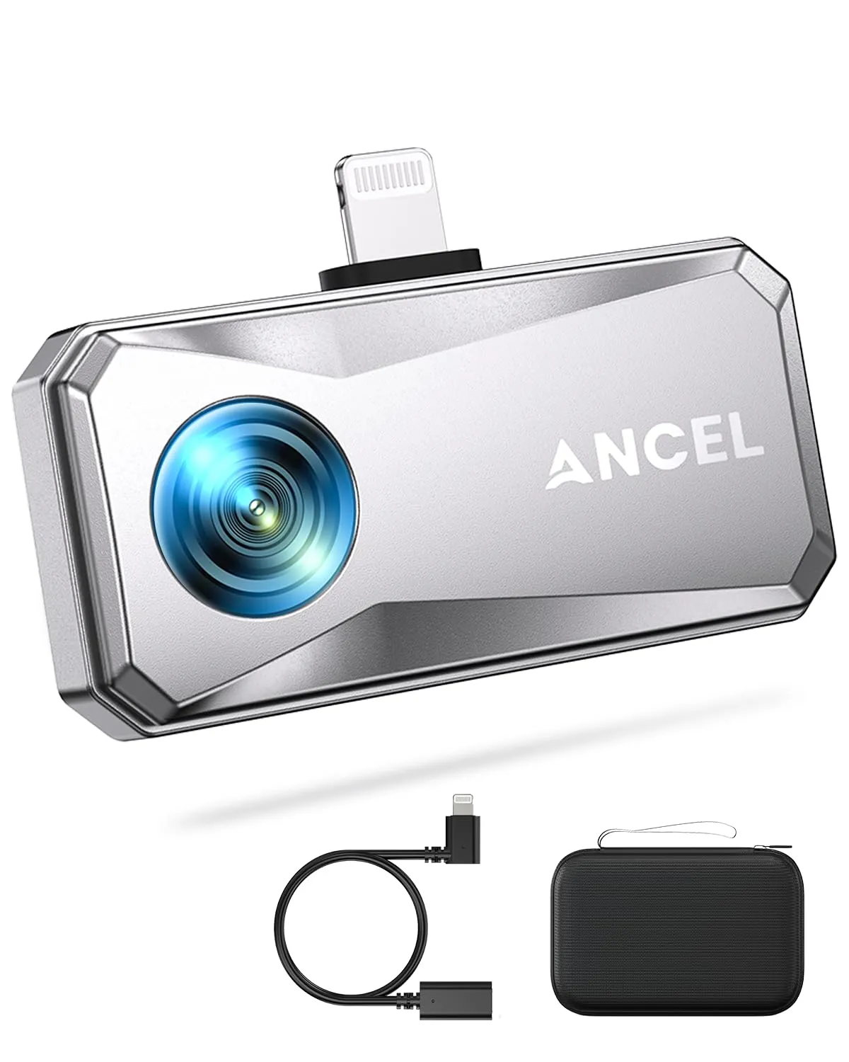 ANCEL IR101 Thermal Camera, 256x192 IR Resolution Thermal Imaging Camera for iPhone iPad (iOS) with Lightning Port, 25Hz Frame Rate Infrared Camera for Home/Pets/Electrical/Industrial/PCB Inspection