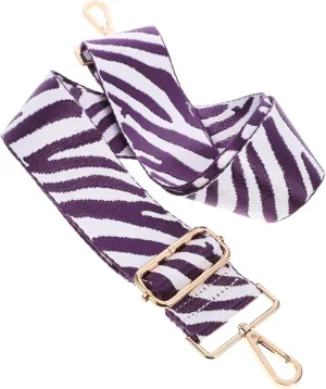 Angoily Zebra Wide Shoulder Strap Colorful Wide Straps for Handbags Strap for Bag Adjustable Patterned Striped
