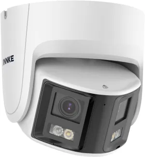 ANNKE FCD600 PoE Security Camera Outdoor with Dual Lens 180° Filed of View, 6MP IP Surveillance Camera Support Color Night Vision, Person/Vehicle Detection, Two-Way Talk, Built-in SD Card Slot