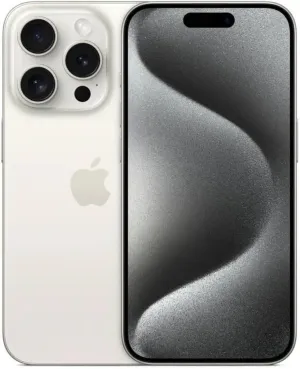 Apple iPhone 15 Pro, 128GB, White Titanium - AT&T (Renewed)
