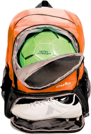 Athletico Youth Soccer Bag - Soccer Backpack & Bags for Basketball, Volleyball & Football | Includes Separate Cleat and Ball Compartment