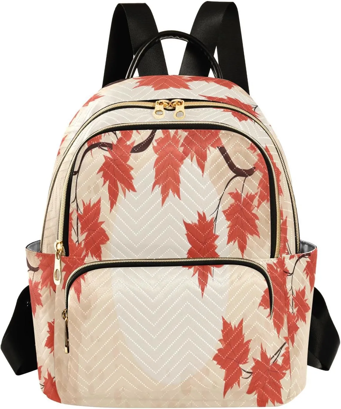 Autumn Maples Fall Backpack Purse for Women Fashion Small Mini Daypack Purse for Lady Anti-theft Shoulder Bag Sports Hiking Ladies Daypack