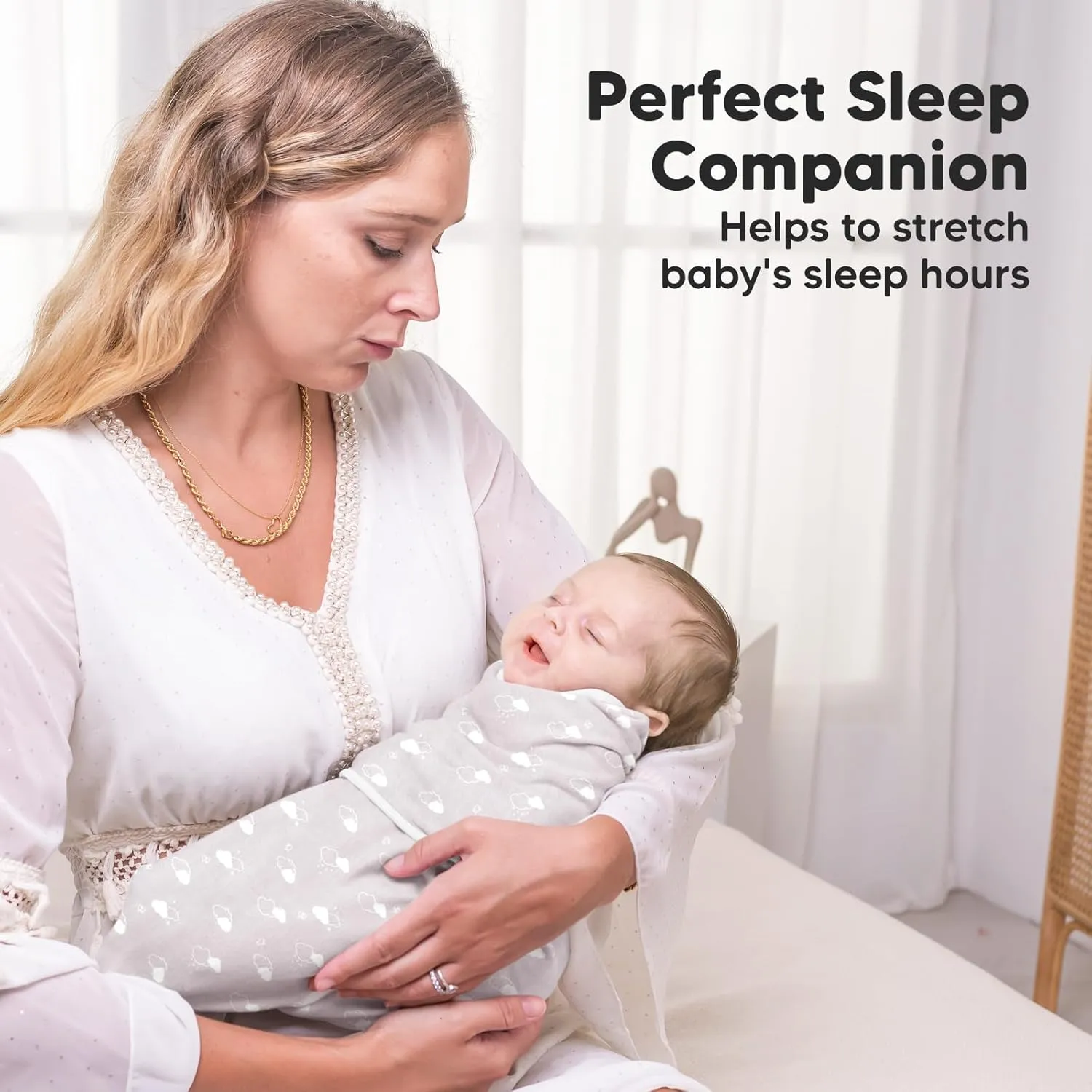 Baby Swaddle Sleep Sacks with Zipper - 3-Pack Swaddles for Newborns 0-3 Months, Infant, Baby Girls, Boys, Soft & Durable Newborn Sleep Sack, Easy Diaper Change Swaddling Blanket (Aspire)