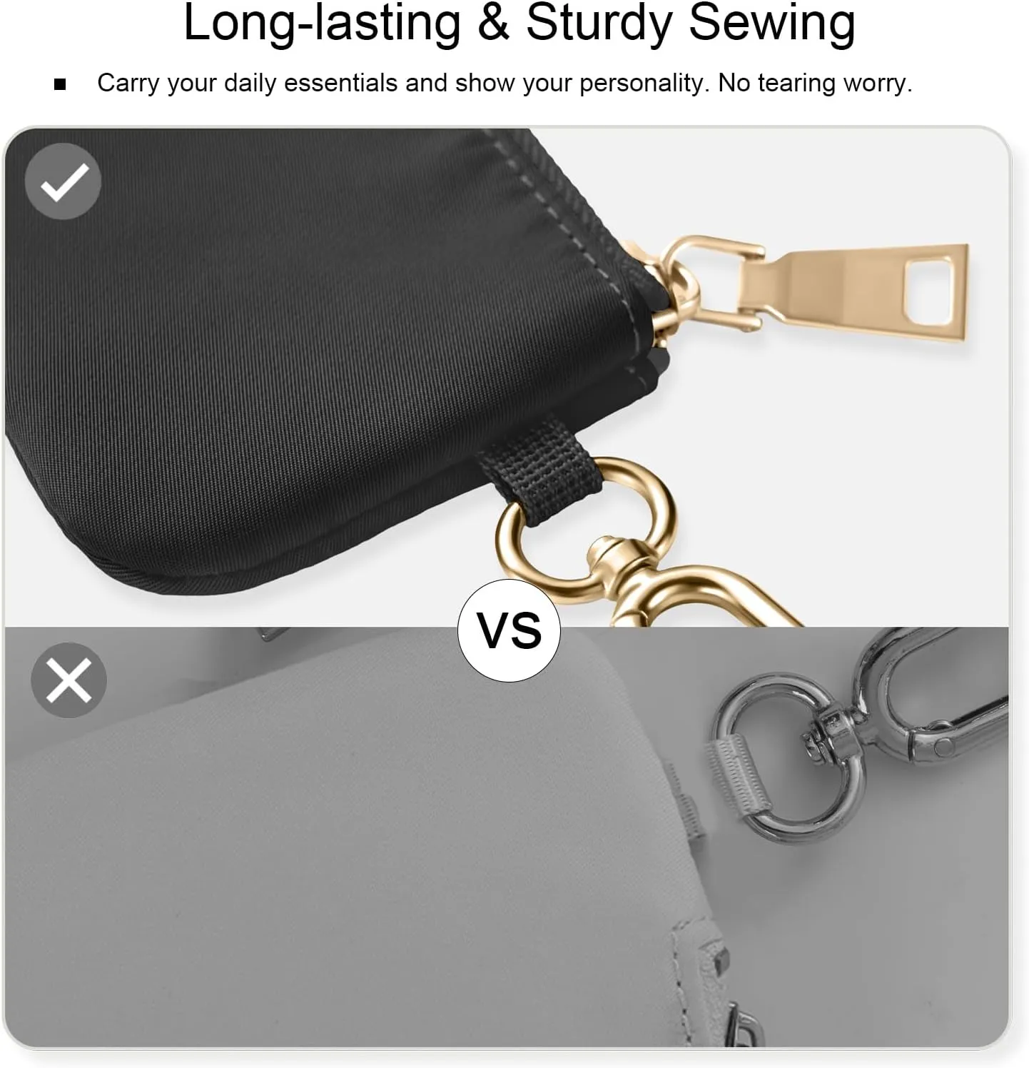 Babysun Mini Zip Around Dual Pouch Wristlet With 2 Straps Wristlet Keychain Wallet for Women Coin Purse Small Cute for Teen Girl