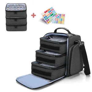 BAFASO Essential Oil Storage with 2 Sheet Labels, Essential Oil Case Holds 72 Bottles (15ml - 30ml), Black