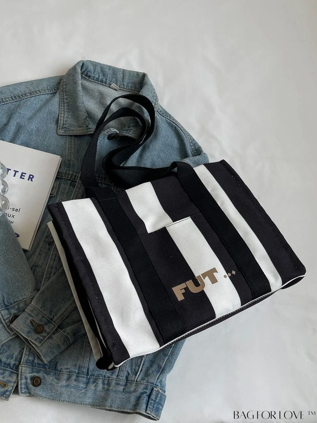 BagForLove - 2023 Casual Womens Canvas Tote Bag: Chic & Spacious Shoulder Bag for Commuting