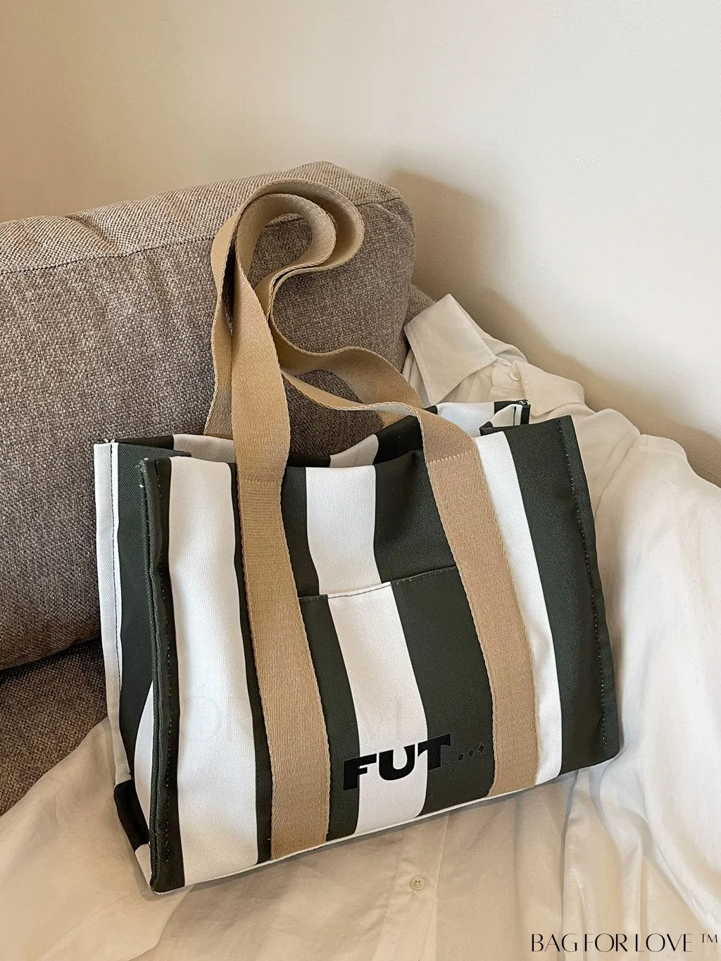 BagForLove - 2023 Casual Womens Canvas Tote Bag: Chic & Spacious Shoulder Bag for Commuting