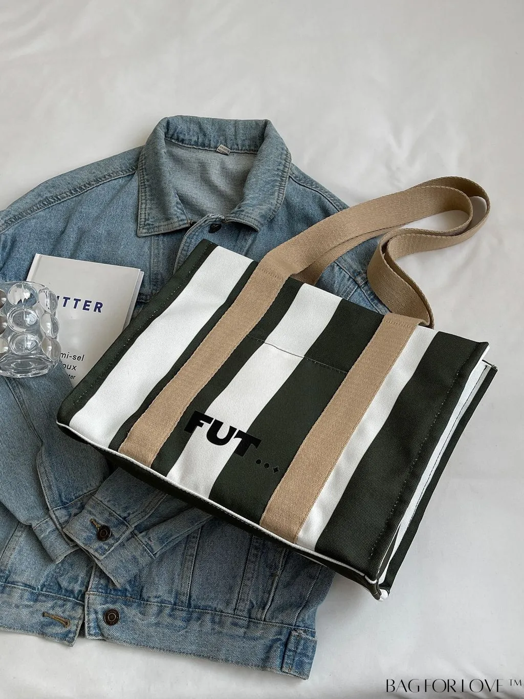 BagForLove - 2023 Casual Womens Canvas Tote Bag: Chic & Spacious Shoulder Bag for Commuting