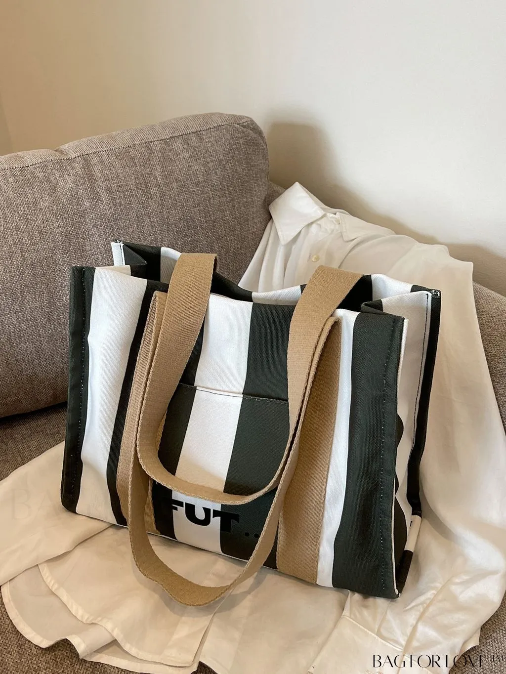 BagForLove - 2023 Casual Womens Canvas Tote Bag: Chic & Spacious Shoulder Bag for Commuting