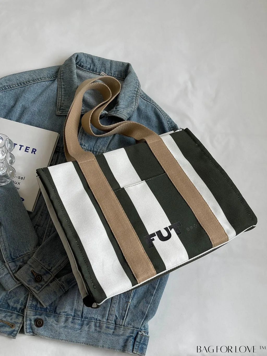 BagForLove - 2023 Casual Womens Canvas Tote Bag: Chic & Spacious Shoulder Bag for Commuting