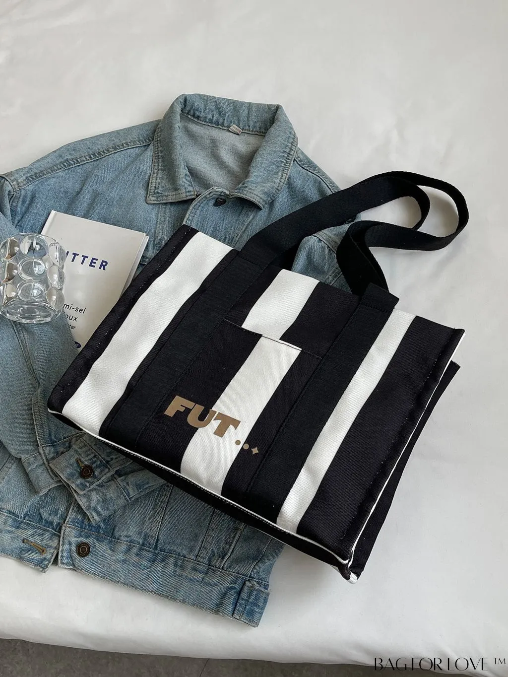BagForLove - 2023 Casual Womens Canvas Tote Bag: Chic & Spacious Shoulder Bag for Commuting