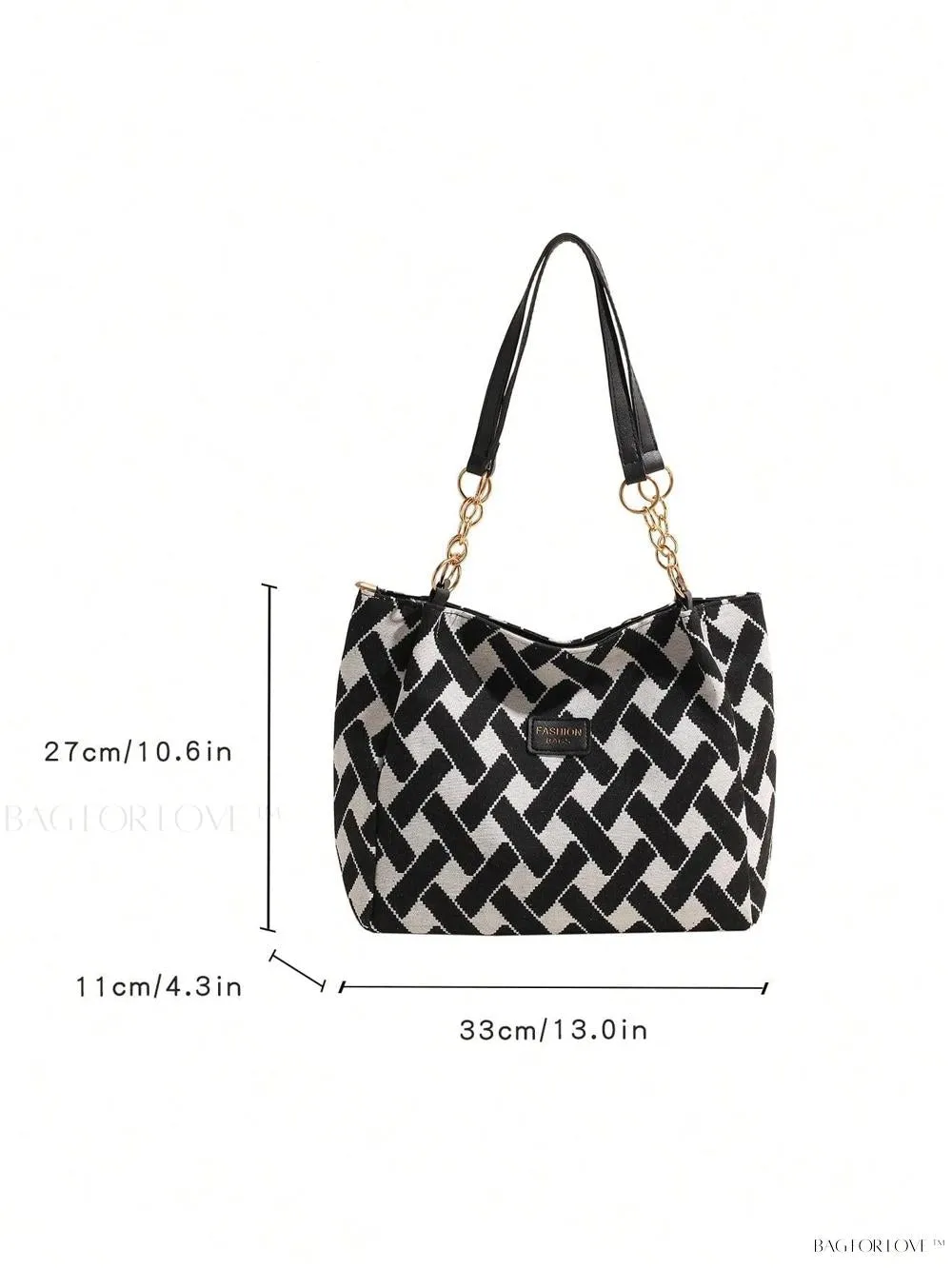 BagForLove - Fashionable Polyester Shoulder Bag with Zipper Closure for Ladies' Everyday Use