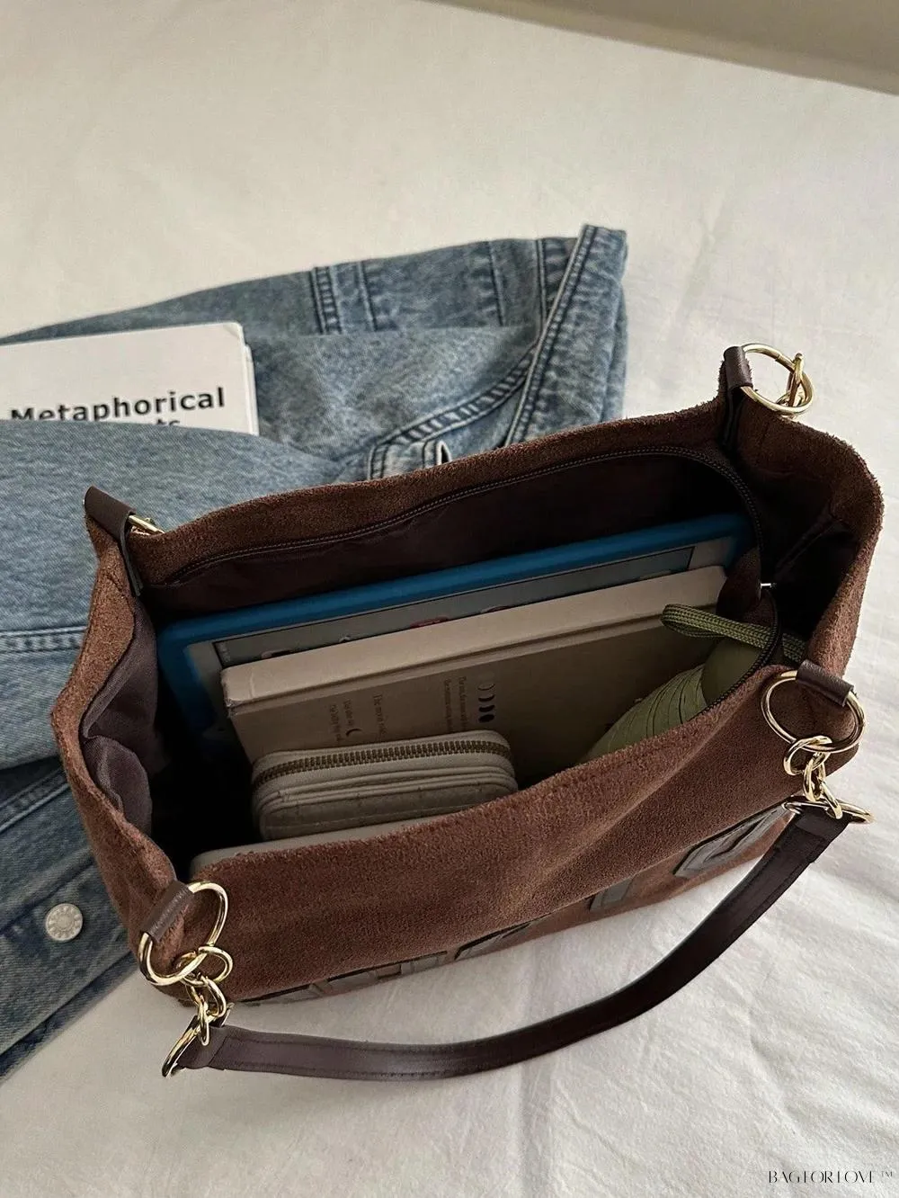 BagForLove - Fashionable Polyester Shoulder Bag with Zipper Closure for Ladies' Everyday Use